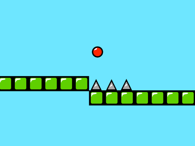 Red Bouncing Ball Spikes截图2