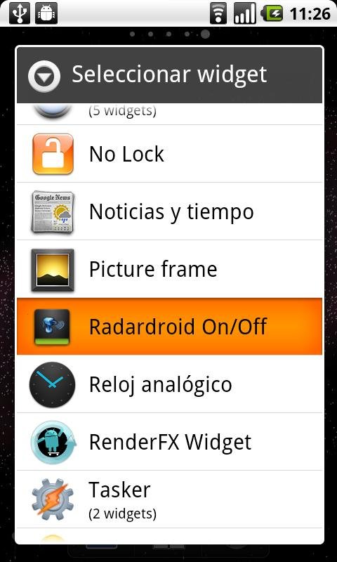 Widget for Radardroid Pro截图3