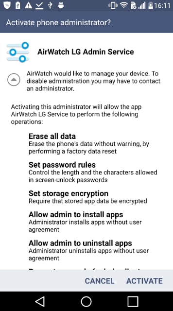 AirWatch LG Service截图2