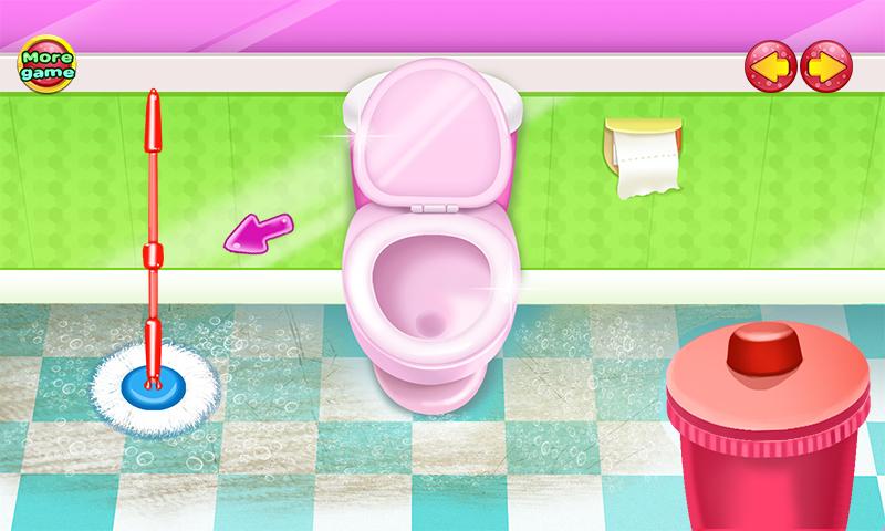女孩卫生间清洁游戏截图3