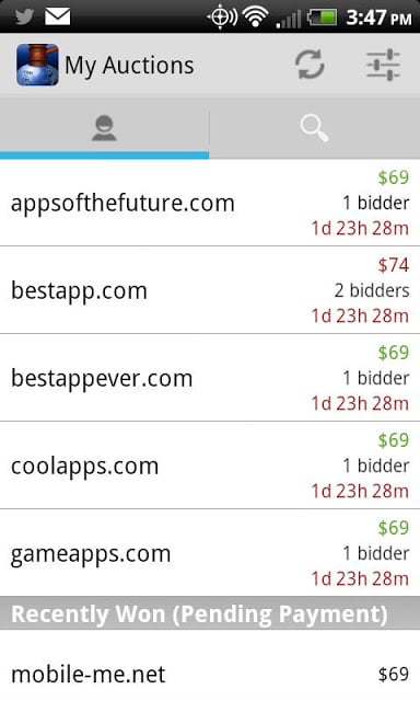 SnapNames Domain Name Auctions截图2