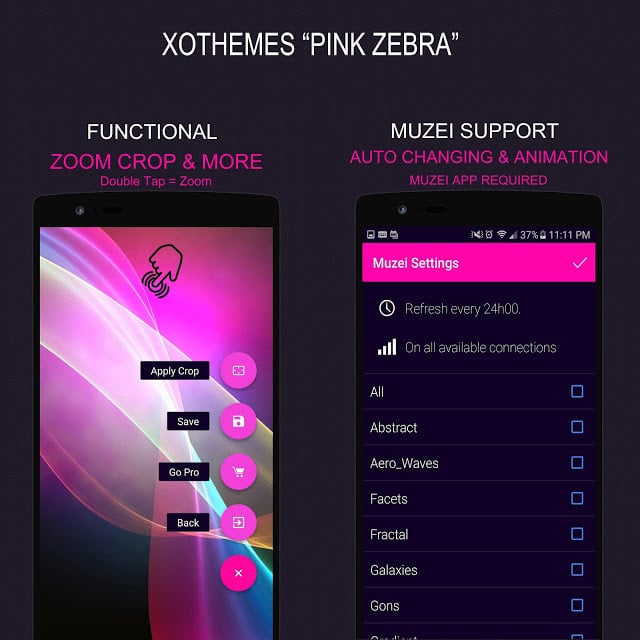 GO SMS PRO Pink Zebra theme截图2
