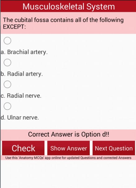 Anatomy MCQs Quiz截图2