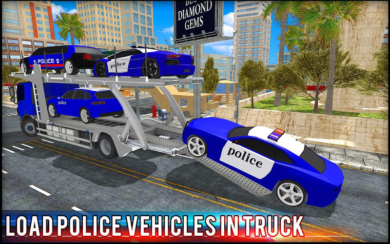 Police Car Transporter Truck截图3