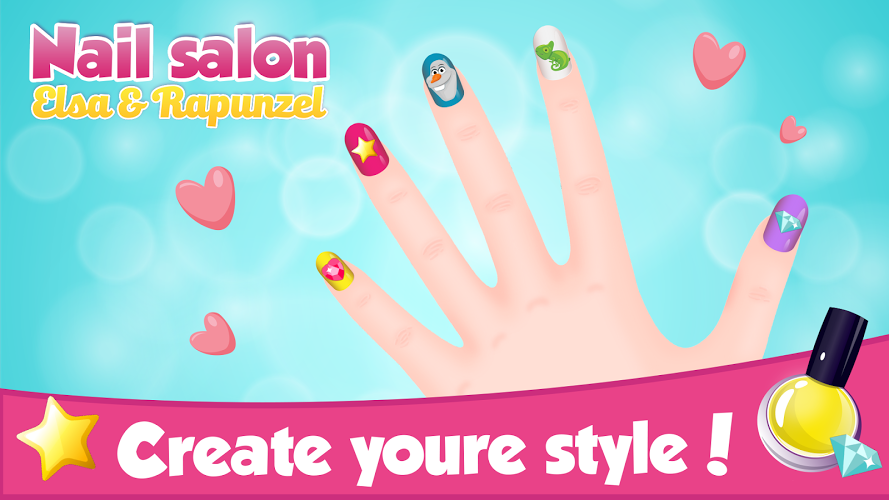 Nail salon Elsa & Rapunzel截图5