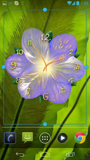 Serene flower clock HD widget截图6