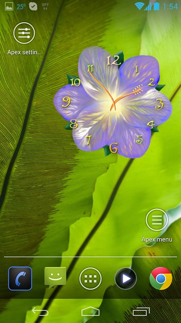 Serene flower clock HD widget截图2