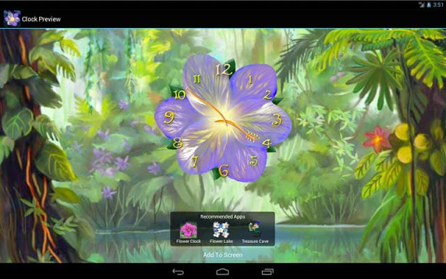 Serene flower clock HD widget截图4