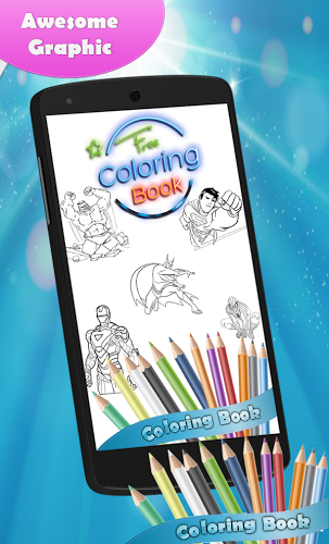 SuperHeroes Coloring Book截图1