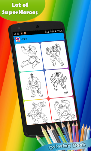 SuperHeroes Coloring Book截图5