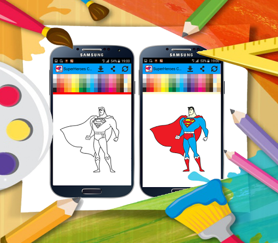 SuperHeroes Coloring Book截图3