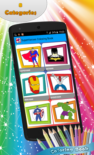 SuperHeroes Coloring Book截图2