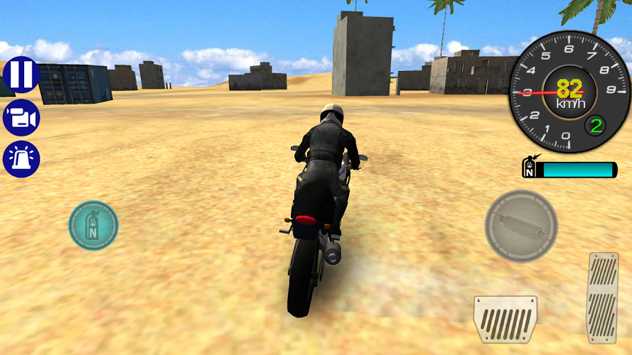 Police Motorbike Desert City截图2