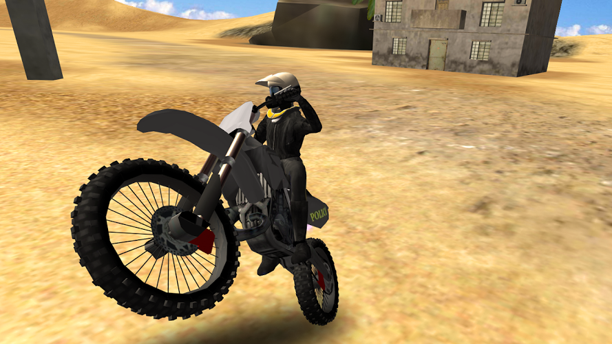 Police Motorbike Desert City截图4