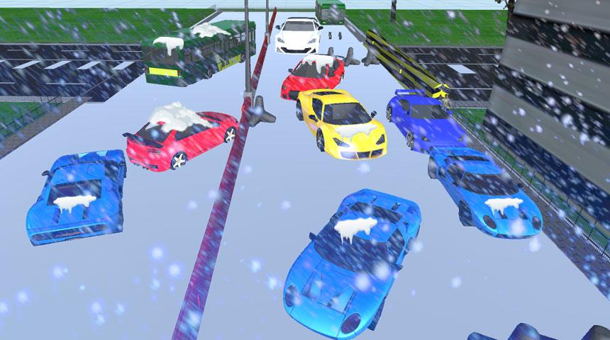 Winter pileup Snow Car Parking截图3