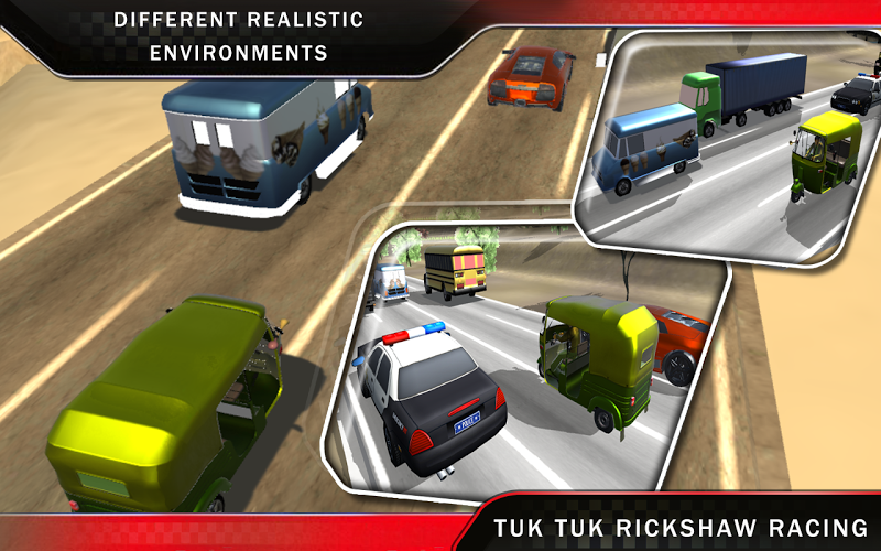 Tuk Tuk Auto Rickshaw Racing截图2