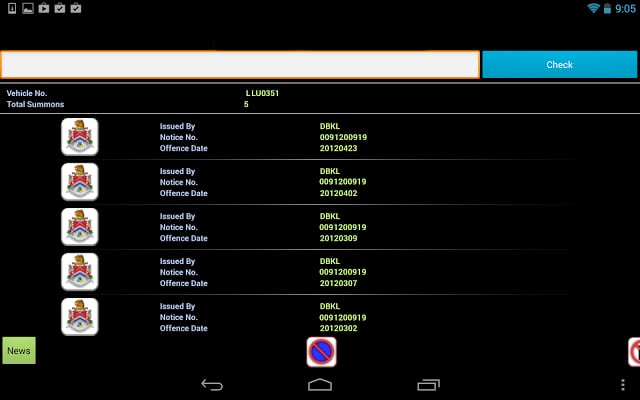Malaysia Parking Summons截图1