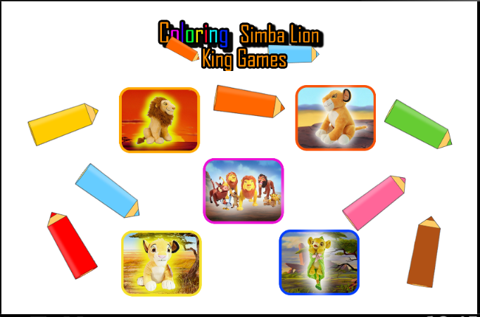 Coloring Simba Lion Game截图1