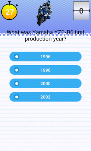 Quiz for Yamaha YZF-R6 Fans截图3