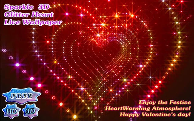 3D Sparkle Glitter Heart Free截图1