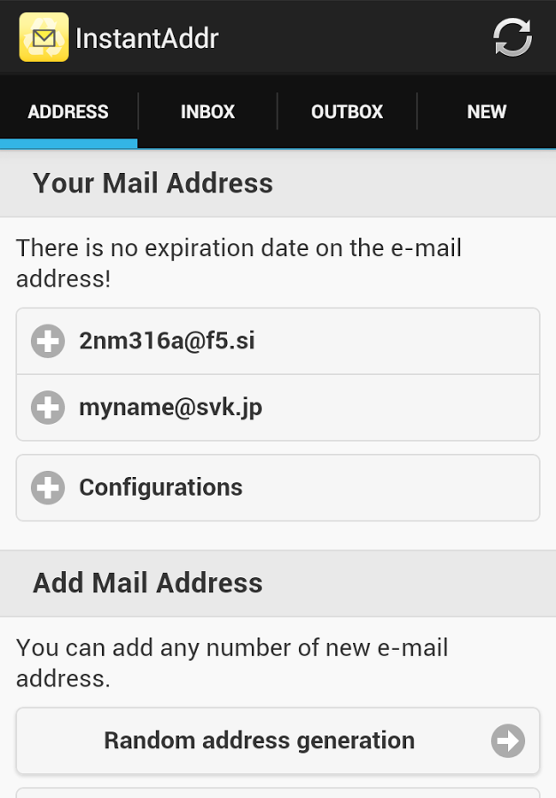 Instant Email Address截图2