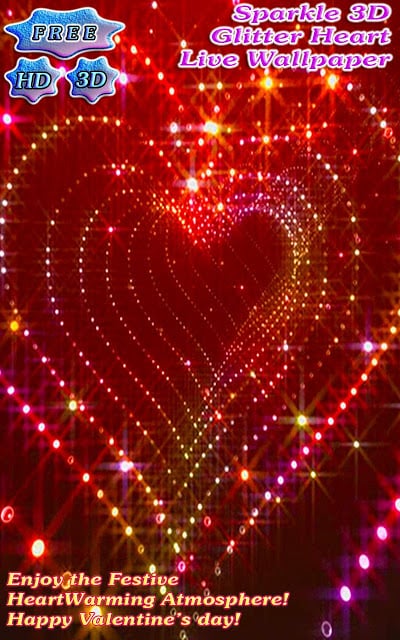 3D Sparkle Glitter Heart Free截图3