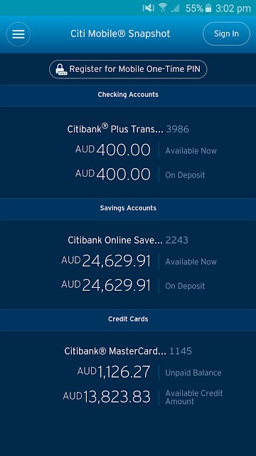 Citibank Australia截图5