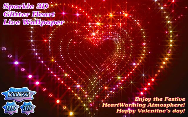 3D Sparkle Glitter Heart Free截图2