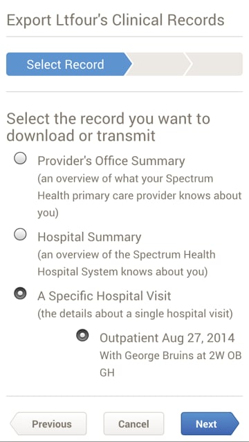 Spectrum Health MyHealth截图6