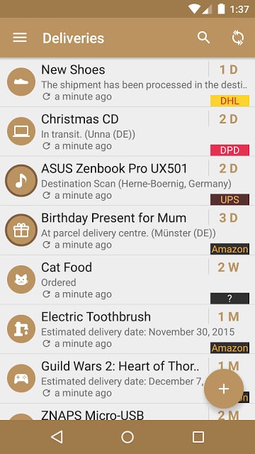 Deliveries Package Tracker截图2