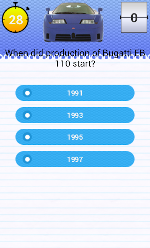 Quiz for Bugatti EB 110 Fans截图3