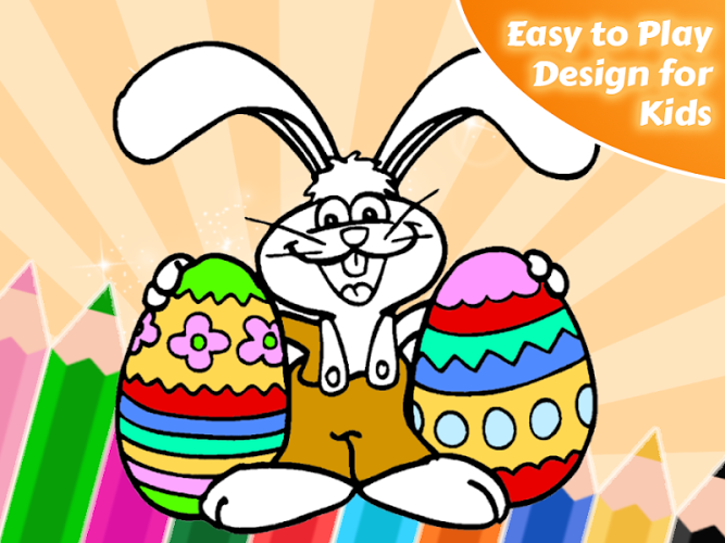 Easter Bunny Hop Coloring Game截图2