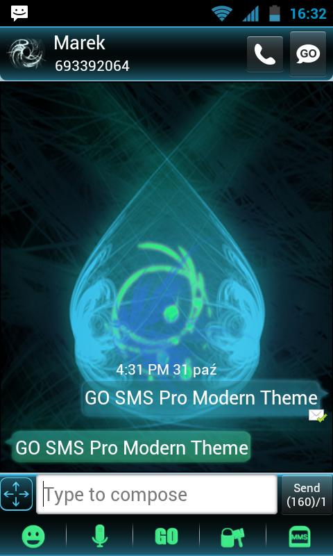 GO SMS Pro Modern Theme截图4