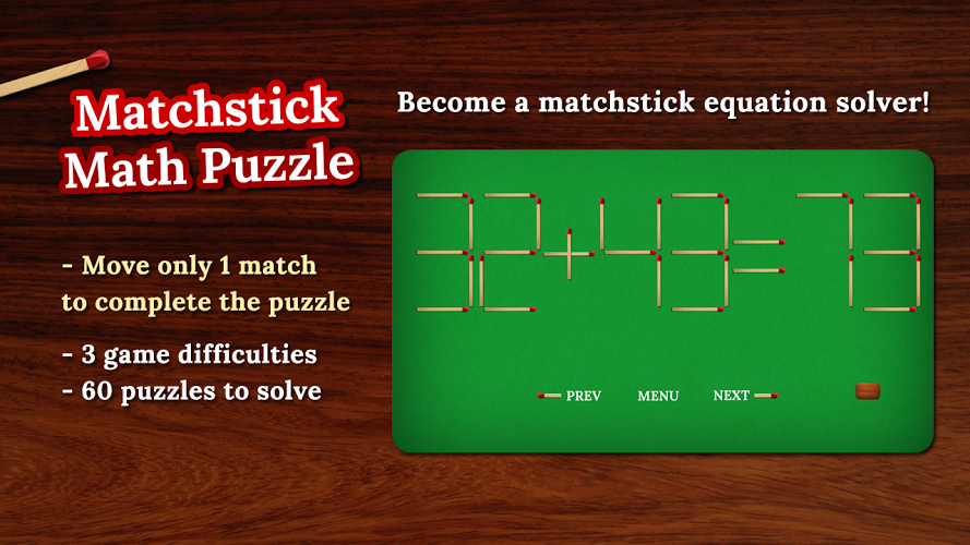 Matchstick Math Puzzle截图1