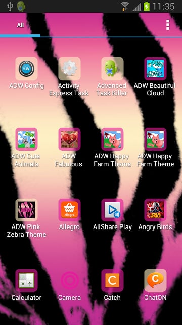 Pink Zebra Theme for ADW截图2