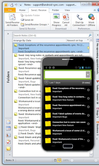 Android-Sync: Outlook USB Sync截图2