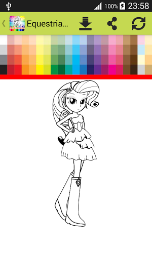 Coloring Book Equestrian Girl截图3