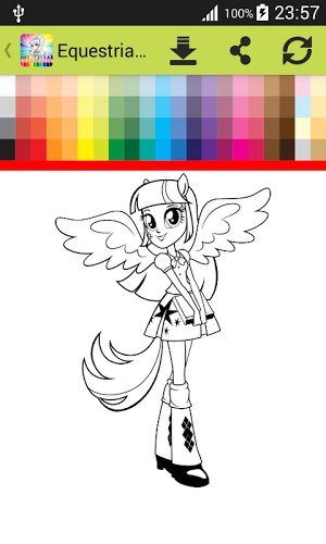 Coloring Book Equestrian Girl截图2