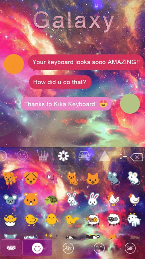 Galaxy Emoji keyboard Theme截图9