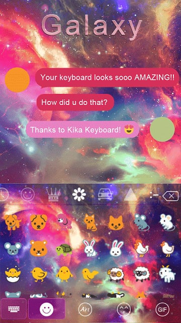 Galaxy Emoji keyboard Theme截图5