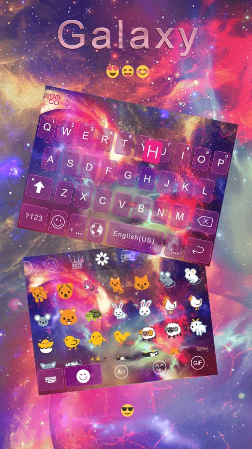 Galaxy Emoji keyboard Theme截图10