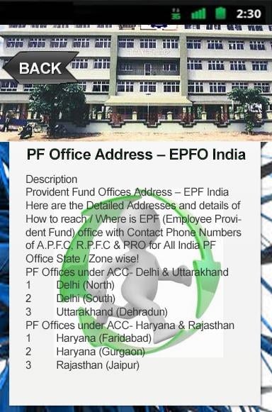 PF Office Address – EPFO India截图1