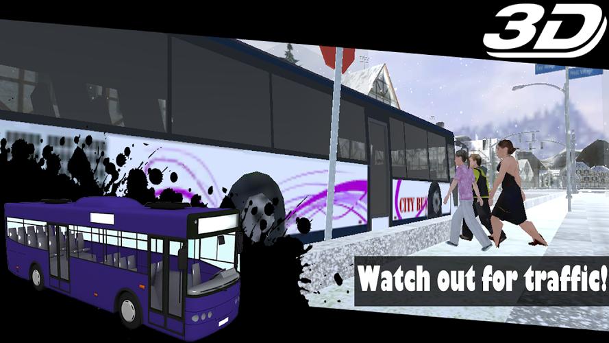 Snow Bus Driver Simulator HD截图2