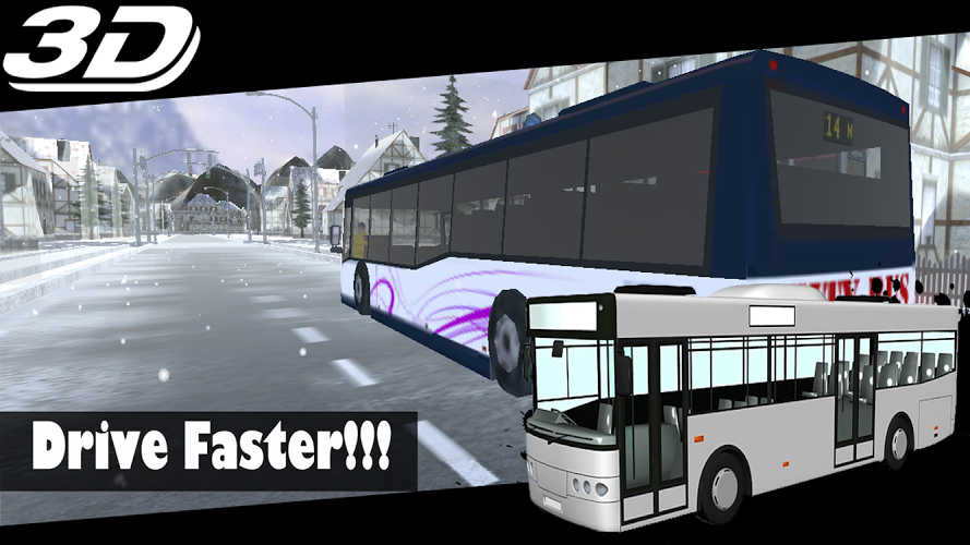 Snow Bus Driver Simulator HD截图4