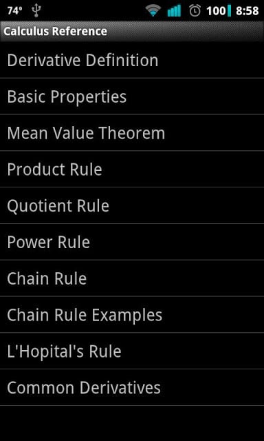 Calculus Reference截图3