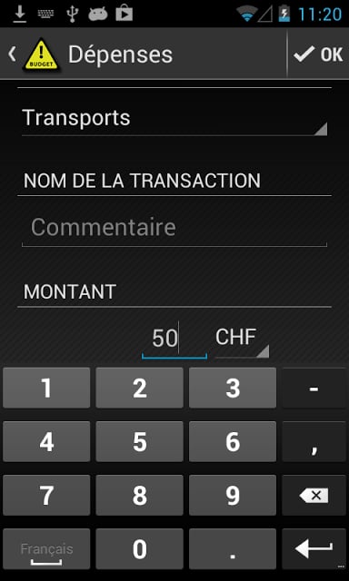 Alerte Budget截图5