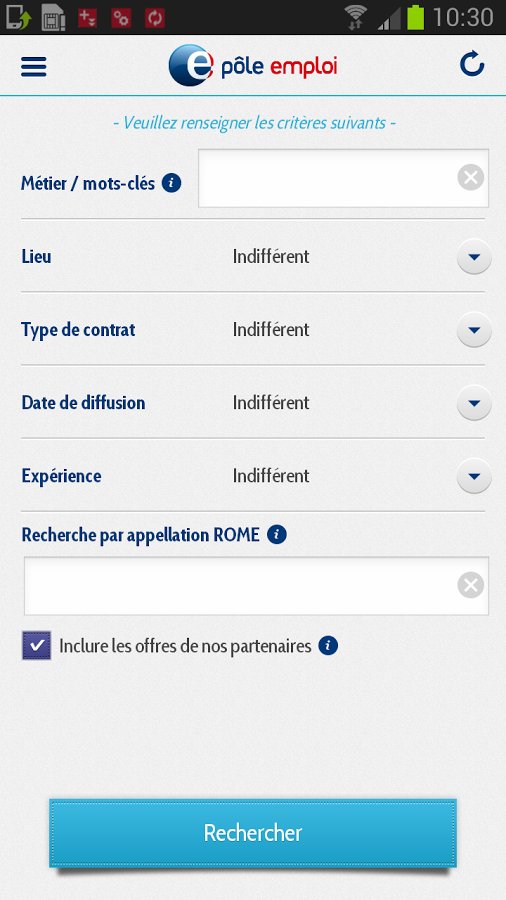 Application mobile Pôle emploi截图1