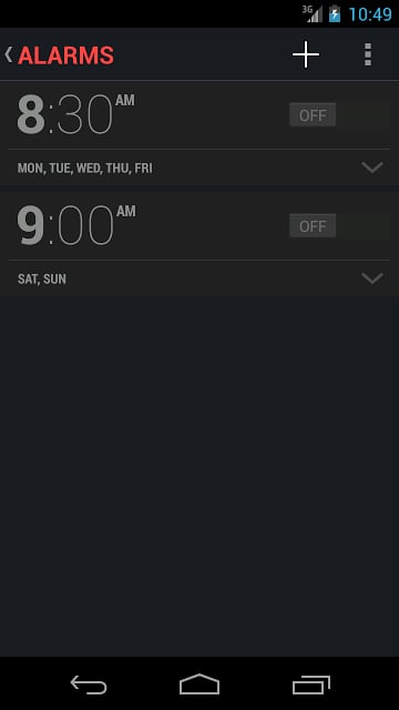 Alarms shortcut截图5