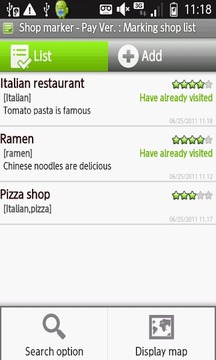 My Restaurant List截图