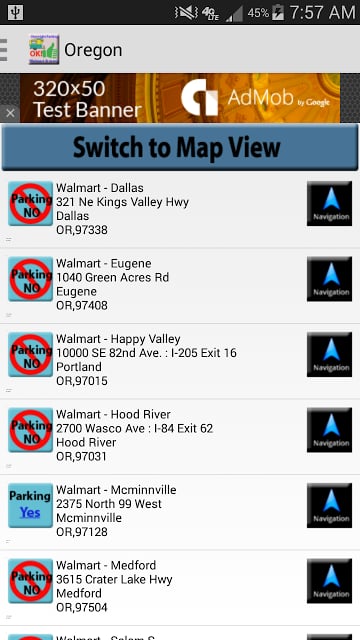 WalMart OverNight Parking截图1